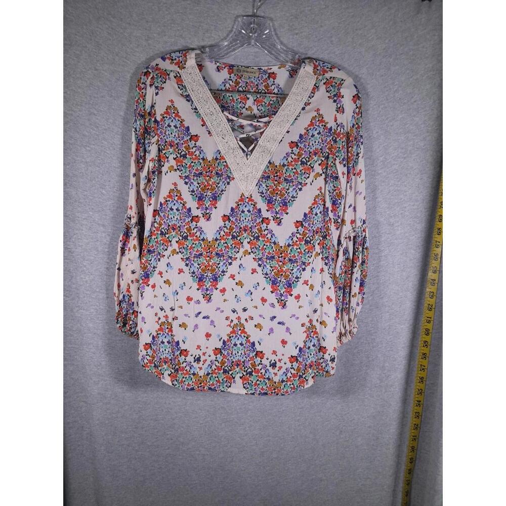 Democracy Top Womens‎ XS Floral Chevron
